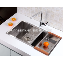 Small Radius R25 Stainless Steel SUS 304 Gauge 18/8 Double bowl kitchen Sink